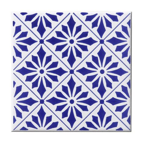 Blu On White Decorative Tile 1515 Ceramic Decor Decorative Tile