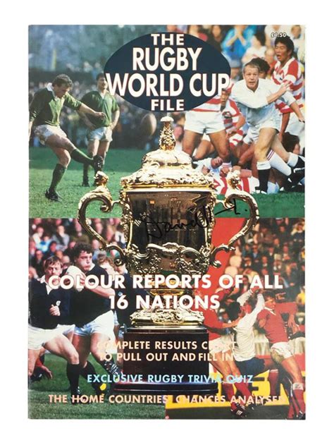 Signed David Kirk Programme All Blacks Rugby World Cup 1987
