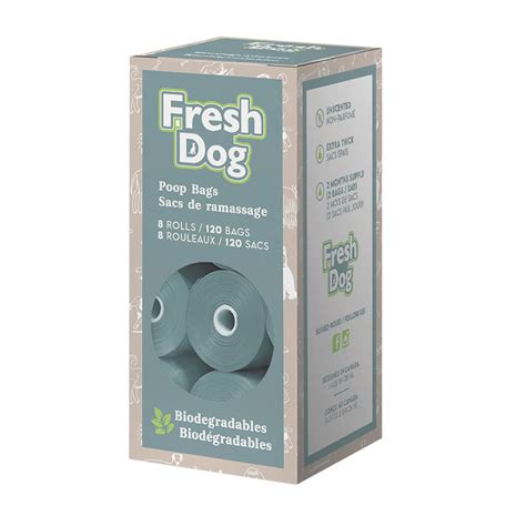 Fresh Dogpoop Bags Gray Biodegradable 120 Ct Rens Pets