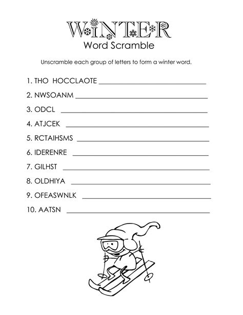 This is a free printable crossword puzzle featuring questions about noah's ark. Word Scramble Worksheet for Student | Christmas word ...