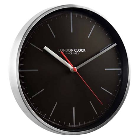 Hillier Jewellers London Clock Brushed Chrome Wall Clock