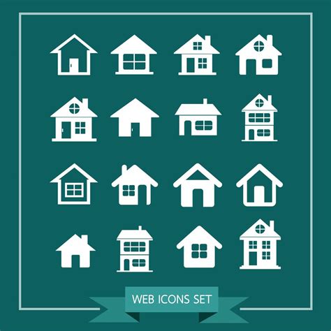House Icon Real Estate Set For Website 630799 Vector Art At Vecteezy