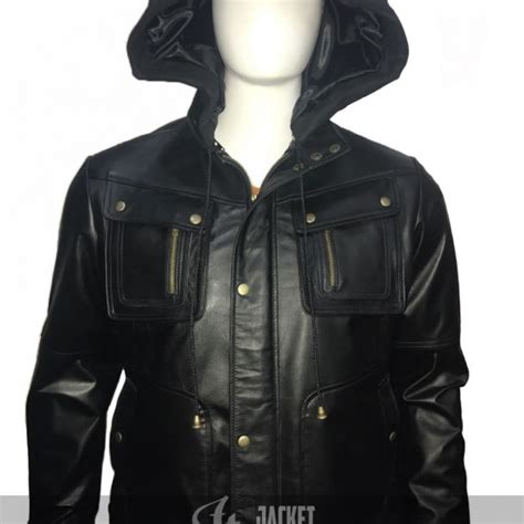 New Mens Motorcycle Brando Style Hoodie Jacket Detach Hood