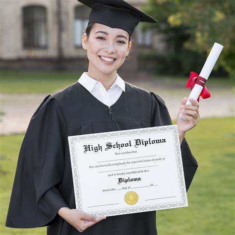 Printable High School Diploma Template Graduation T Etsy