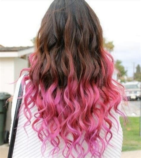 Pretty Dip Dyed Hair Dip Dye Hair Cool Hair Color Pink Ombre Hair