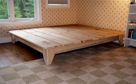 Unique Rustic Platform Bed Frame King With Cool Design Diy Platform