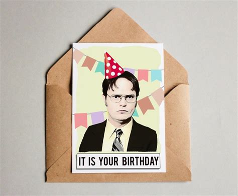 the office birthday card printable funny gift dwight
