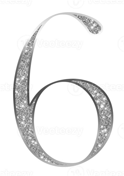 Silver Glitter Numbers 37304019 Png