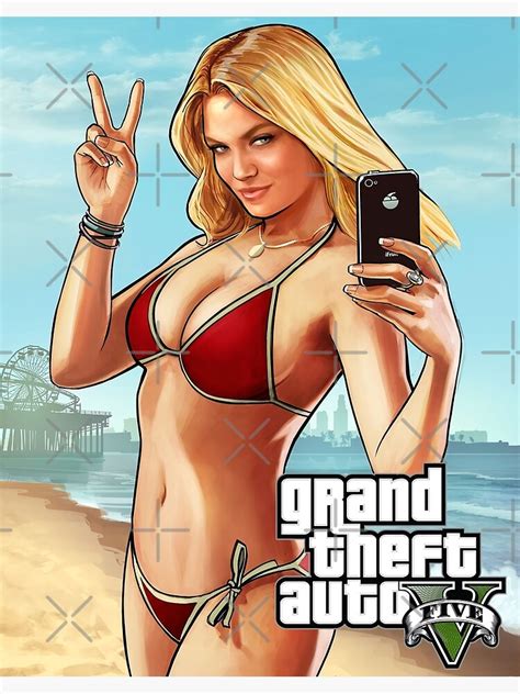 Grand Theft Auto V Girl Bikini Beach Girl Selfie Gta V Art Print By Gyusrf Redbubble