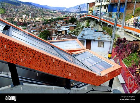 Medellin Colombia Medellin Slum Gets Giant Outdoor Escalator