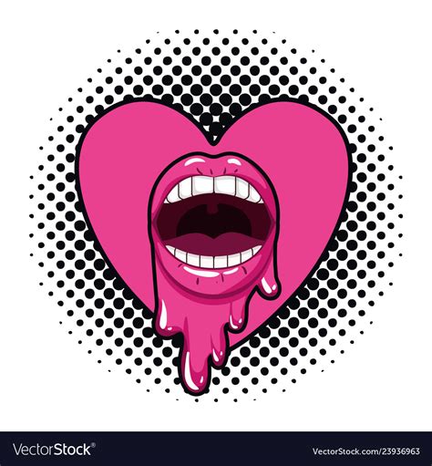 Female Mouth Dripping Isolated Icon Royalty Free Vector