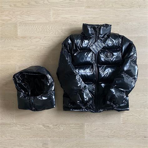 Shiny Black Irongate Jacket Detachable Hoodtrapstar Jacket Rogeda T