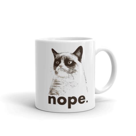 Best Nope Grumpy Cat Novelty Ceramic Coffee Lovers Mug Funny Travel