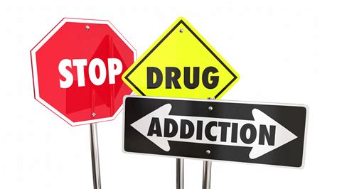 Stop Drug Addiction Abuse Habits Warning Signs 3 D Animation Motion