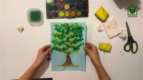Sulu Boya Ile Ağaç Yapımı Görsel Sanatlar Youtube