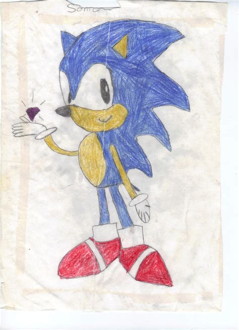 My Old Sonic Drawing By Nightmarn On Deviantart