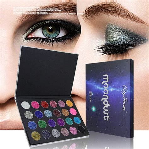 24 Colors Metallic Glitter Eye Shadow Palette Women Eye Makeup