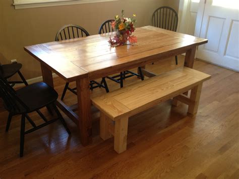 Free Plans For Making A Rustic Farmhouse Table Bench A Lesson Learned