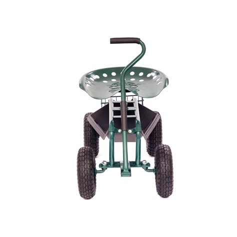 Outdoor Rolling Garden Seat Wheeled Stool W Tool Tray And Basket £46