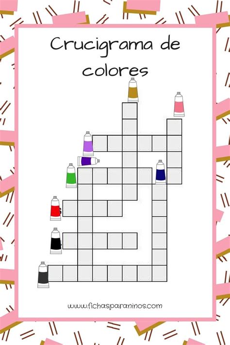 Imprimir y recortar bien cada pieza. fichas de crucigramas para niños para imprimir ...