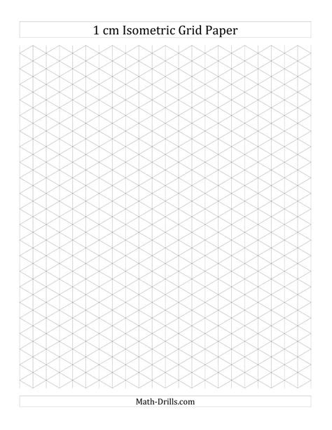 1 Cm Isometric Grid Paper Portrait A Graph Paper