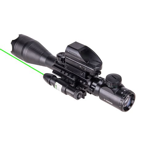 Tac 1 4 16x50 Illuminated Reticle Package 4 Mode Dot Sight And Green