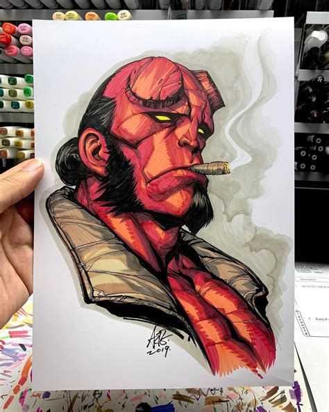 Stanley Artgerm Lau On Instagram A Belated Sketch For Hellboy 25th