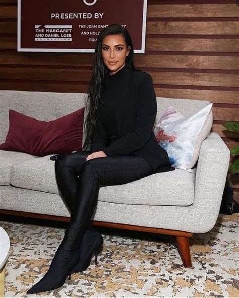 kim kardashian slips into a cleavage baring black ensemble artofit