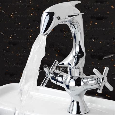 Designer faucets when you've got a designer sink, you need a designer faucet. Designer Dolphin Bathroom Faucets Sale Chrome