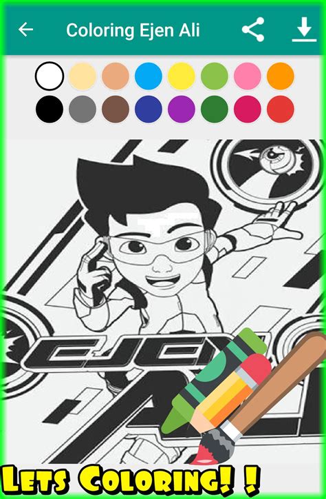 Ejen Ali Coloring Book Games Free Apps Apk For Android Download