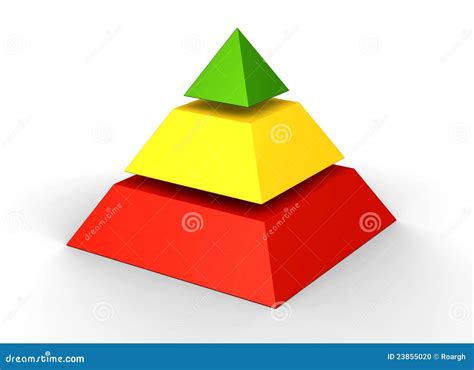 Pirâmide Em Três Níveis Ilustração Stock Ilustração De Multicolorido
