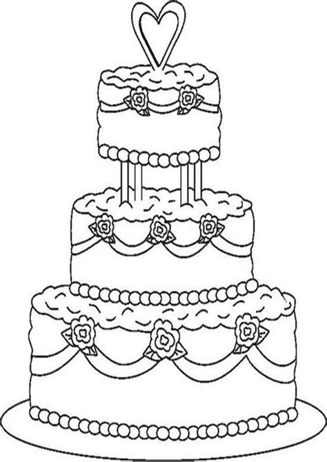Free And Easy To Print Cake Coloring Pages Wedding Coloring Pages Cupcake Coloring Pages