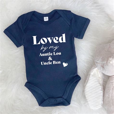 Loved By Auntie And Uncle Personalised Babygrow By Lovetree Design