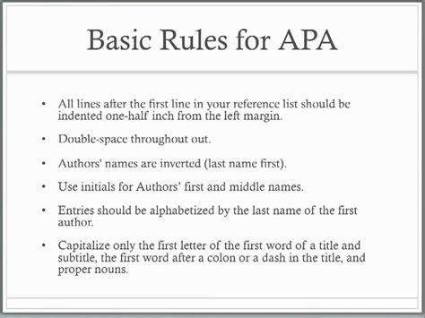 Basic Rules For Apa Youtube