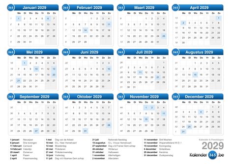 Kalender 2029