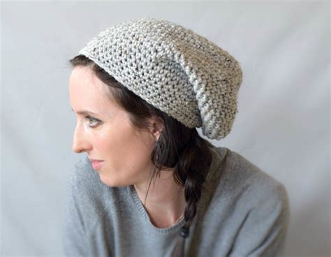 How To Crochet An Easy Slouchy Hat East Village Slouch Mama In A