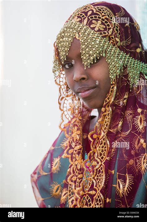 Miss Fayo An Harari Girl In Traditional Costume Harar Ethiopia Stock