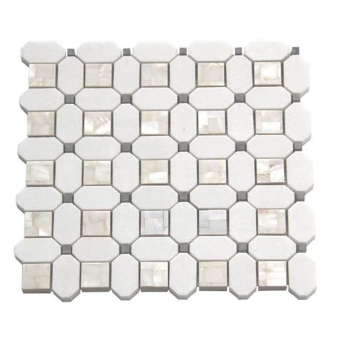 Beautiful Bianco Carrara Thassos White Daisy Flower Design Mosaic Tiles