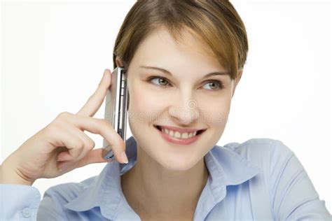Young Woman Talking On A Cell Phone Stock Photo Image Of Phone