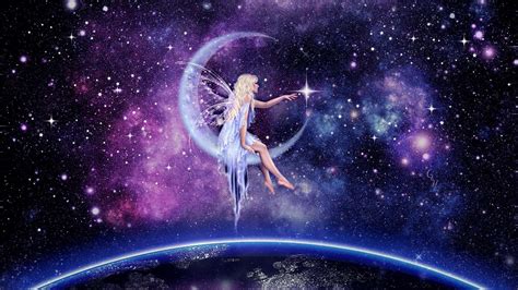 Download Blonde Moon Fantasy Fairy Hd Wallpaper