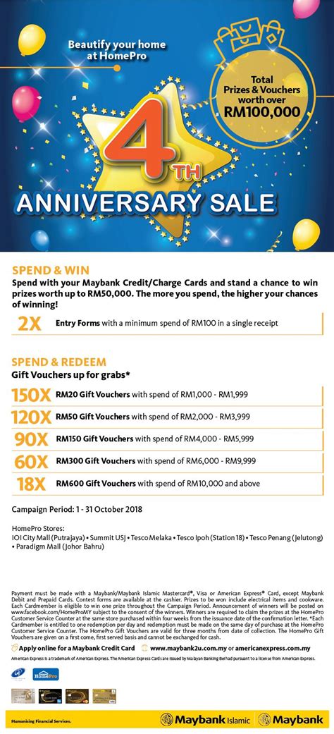 See the best & latest maybank credit card promotion on iscoupon.com. HomePro Anniversary Promotion when you spend with your ...