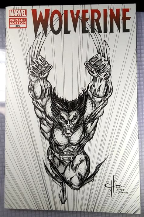 Wolverine 300 Sketch Cover In Calvin Henios Sketch Comic Book