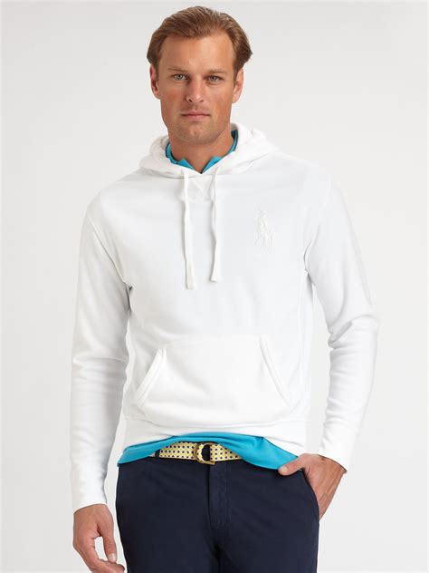 Lyst Polo Ralph Lauren Beach Fleece Pullover Hoodie In White For Men