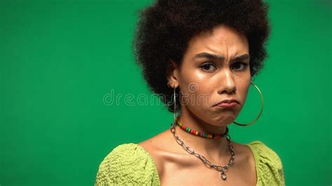 Upset African American Woman Frowning And Stock Photo Image Of Frowning Worried