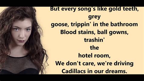 lorde royals lyrics youtube
