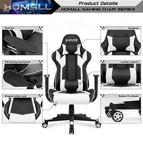 Homall Gaming Chair Office Chair High Back Computer Chair Leather Desk Chair Racing Executive