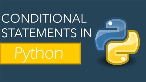 How To Learn Python Conditional Statements Youtube