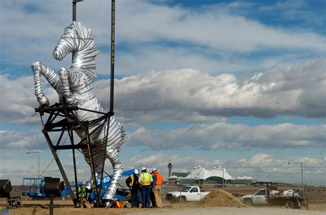 Photos Denver Airports Blucifer Sculpture Mustang Turns 13 Years