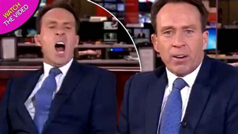 BBC News Anchor Startled As Camera Cuts To Him Slouched And Yawning In