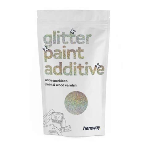 Hemway Silver Gold Holographic Glitter Paint Additive Crystals Emulsion